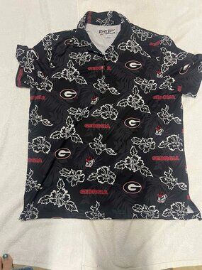 Reyn Spooner Men's sz L Georgia Bulldogs Performance polo